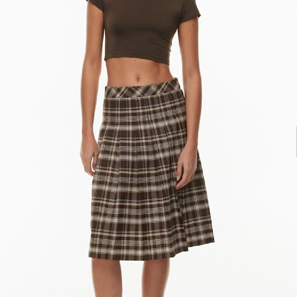 Sunday Best Olive Midi Pleated Skirt